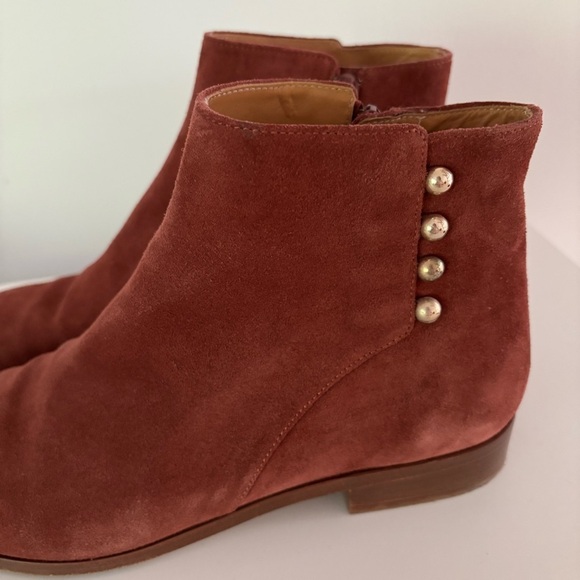 Sezane Low Paula Suede Boots Dusty Rose Size 39 - Picture 5 of 7